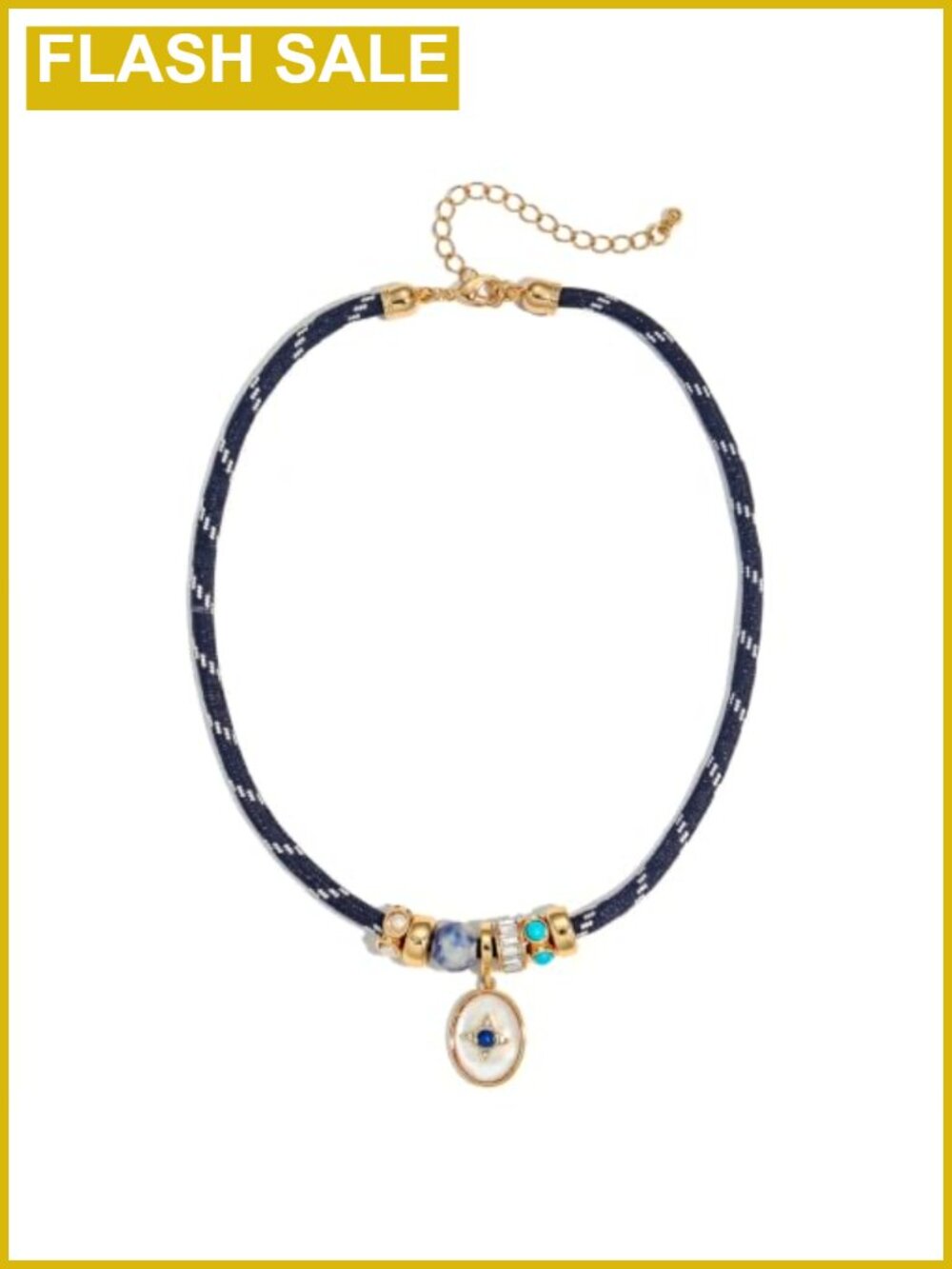 Paracord Rope Choker Necklace with Pendant